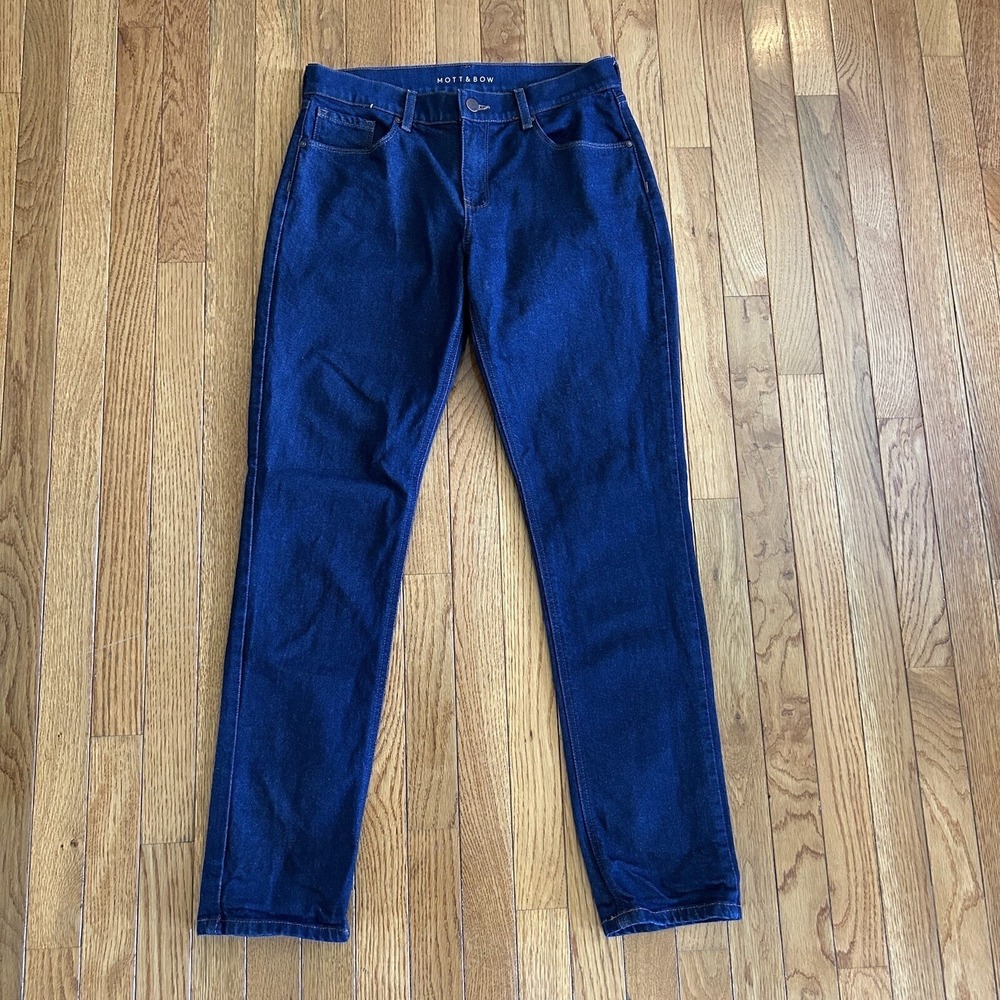 Mott & Bow Jeans Womens 29x32 (Actual 31x31) Boyfriend Dark Blue Stretch Denim